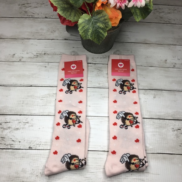 Target Accessories - Porcupine Cupid w/ Hearts Knee High 2 pack socks Target Accessories - Porcupine Cupid w/ Hearts Knee High 2 pack socks